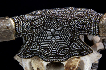 Cow Skull Huichol Art - Hikuri I - Huichol Art - Marakame