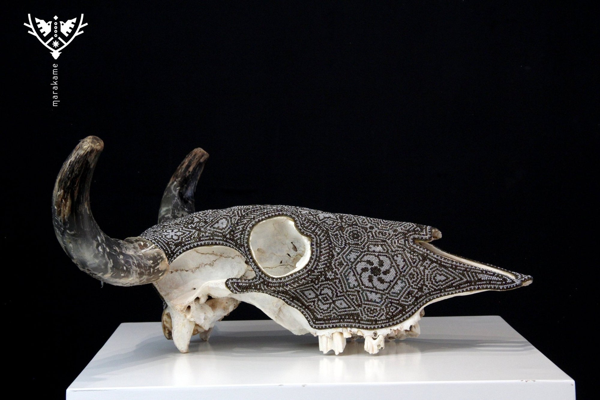 Cow Skull Huichol Art - Hikuri I - Huichol Art - Marakame