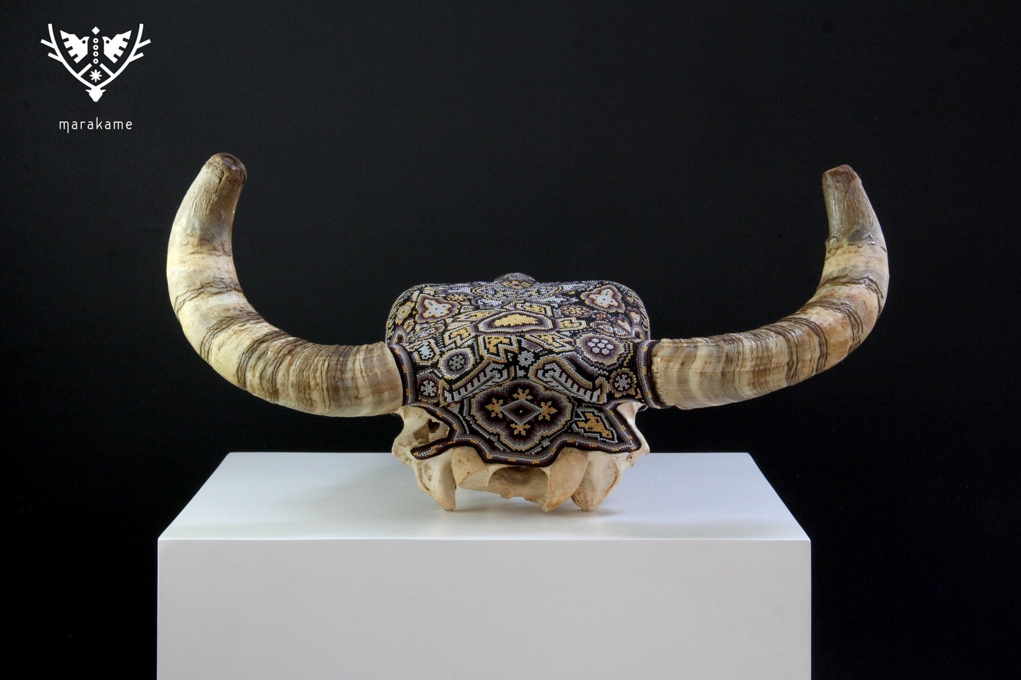 Cow Skull Huichol Art - Hikuri II - Huichol Art - Marakame