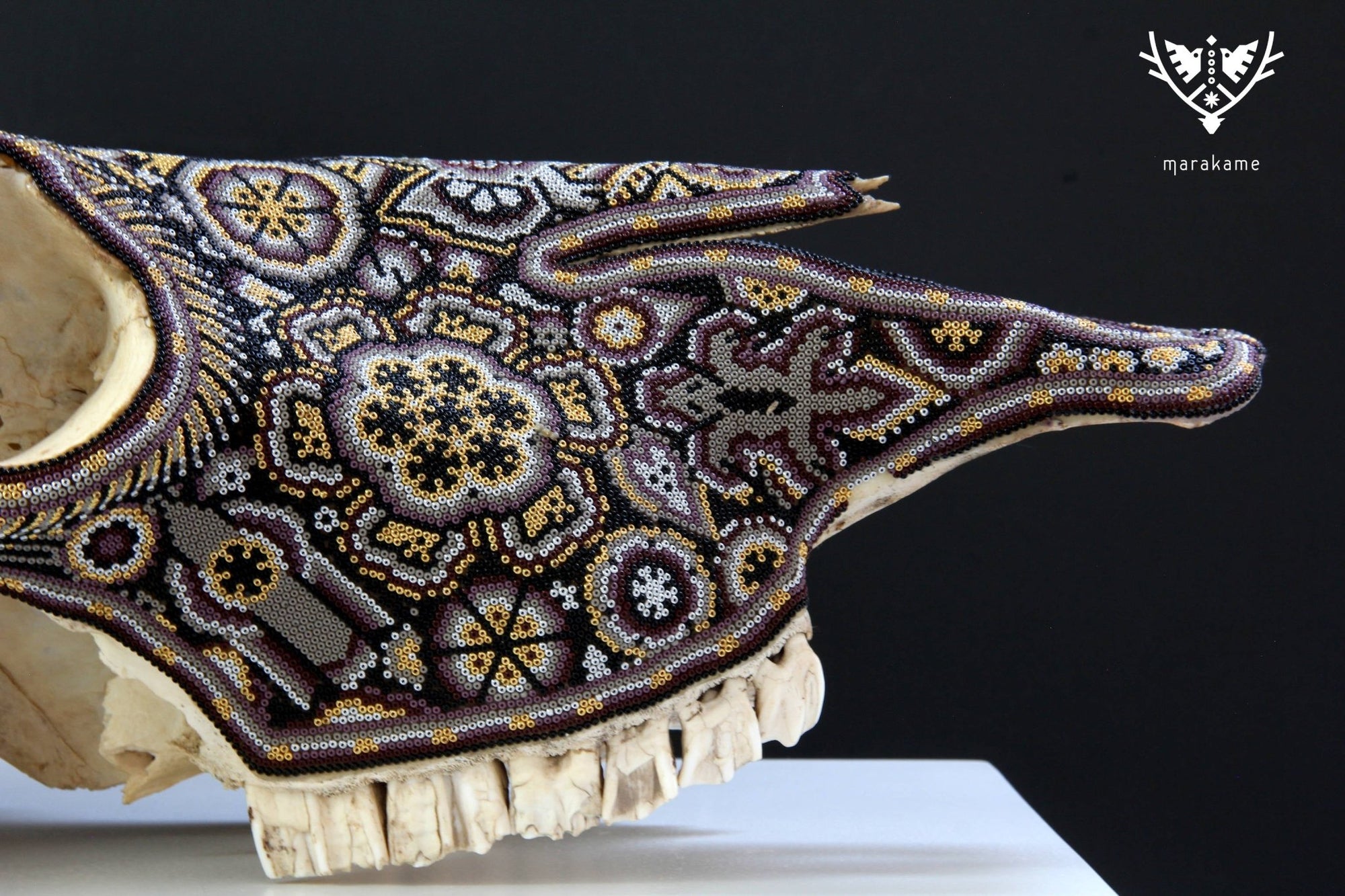 Cow Skull Huichol Art - Hikuri II - Huichol Art - Marakame