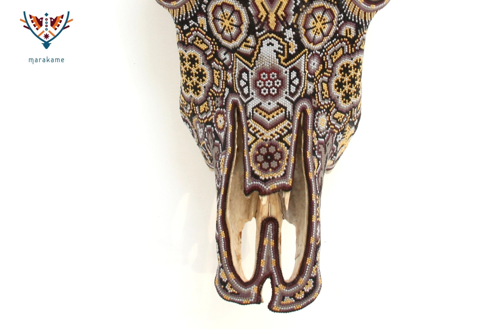 Cow Skull Huichol Art - Hikuri II - Huichol Art - Marakame