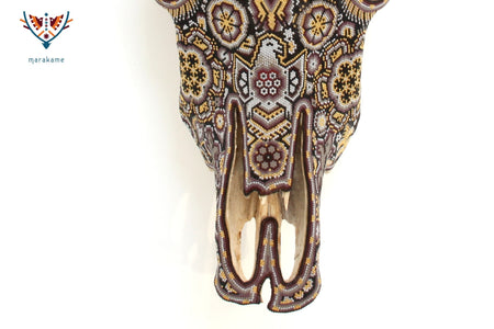 Cow Skull Huichol Art - Hikuri II - Huichol Art - Marakame