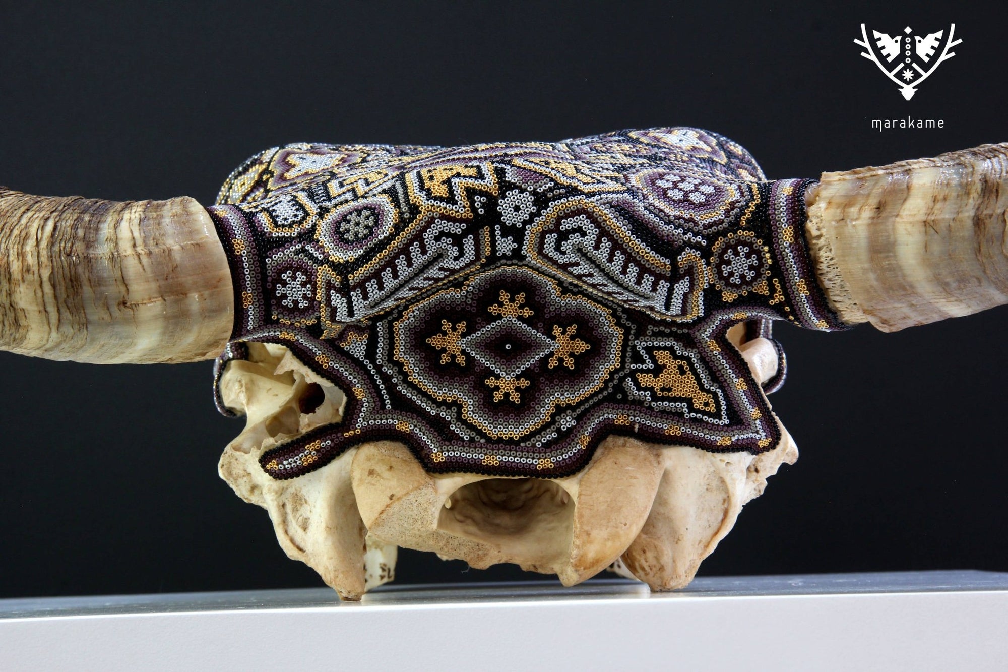Cow Skull Huichol Art - Hikuri II - Huichol Art - Marakame