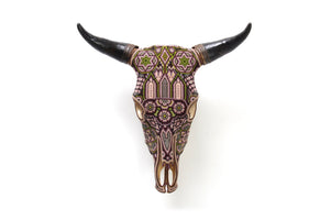 Crâne de vache Art Huichol - Iku - Art Huichol - Marakame