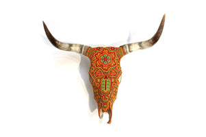 Kuhschädel Huichol Art - Iku II - Huichol Art - Marakame