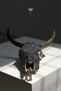 Cow Skull Huichol Art - Jícuri - Huichol Art - Marakame