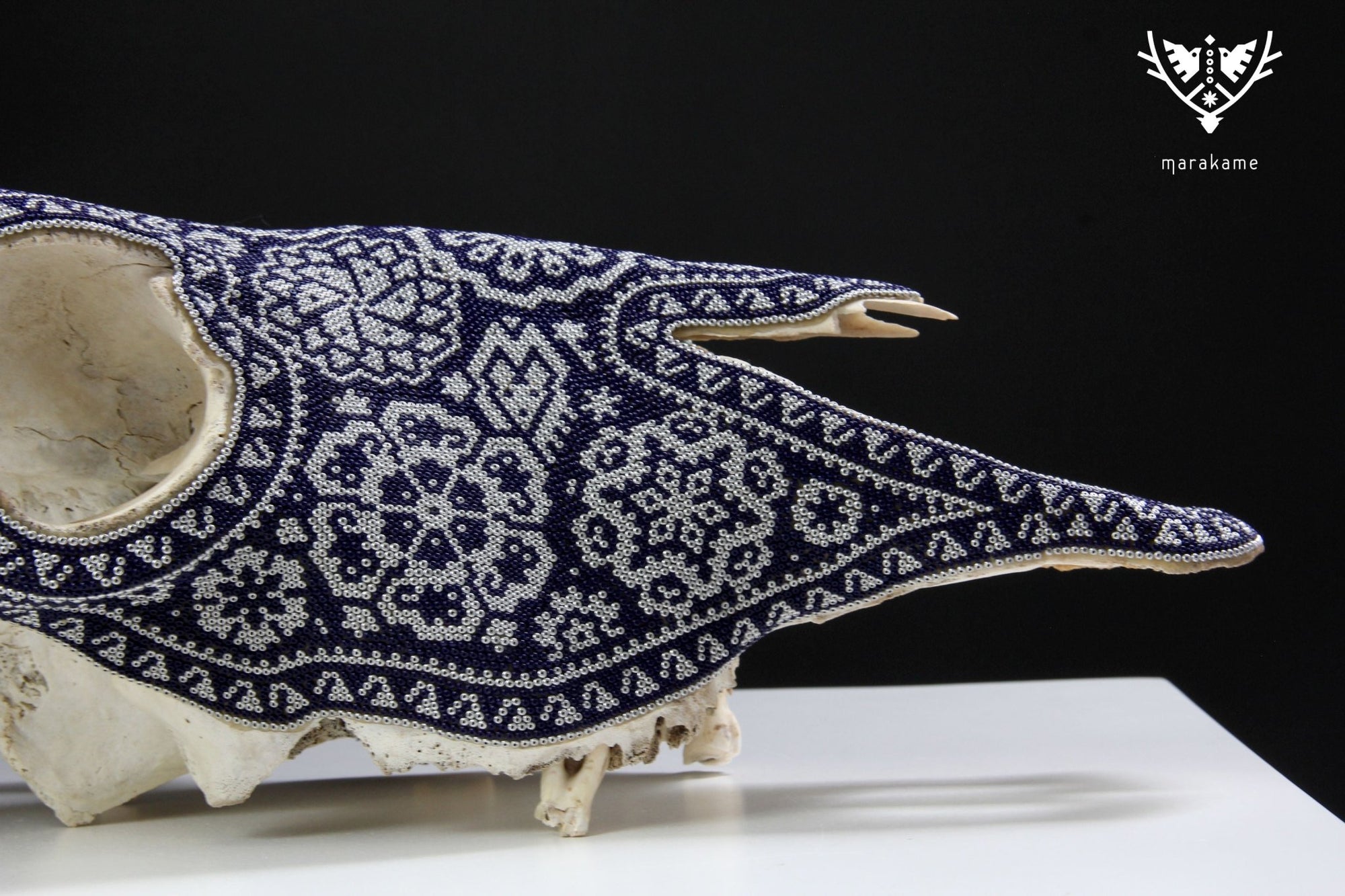 Cow Skull Huichol Art - Jícuri - Huichol Art - Marakame
