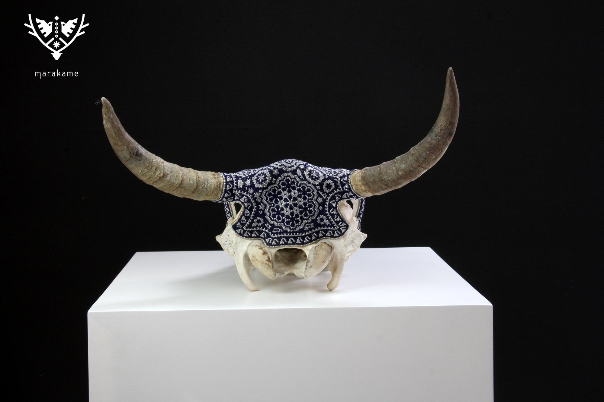 Cow Skull Huichol Art - Jícuri - Huichol Art - Marakame