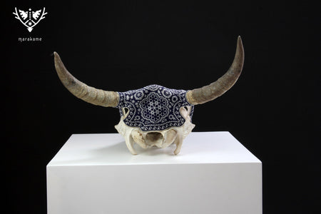 Cow Skull Huichol Art - Jícuri - Huichol Art - Marakame