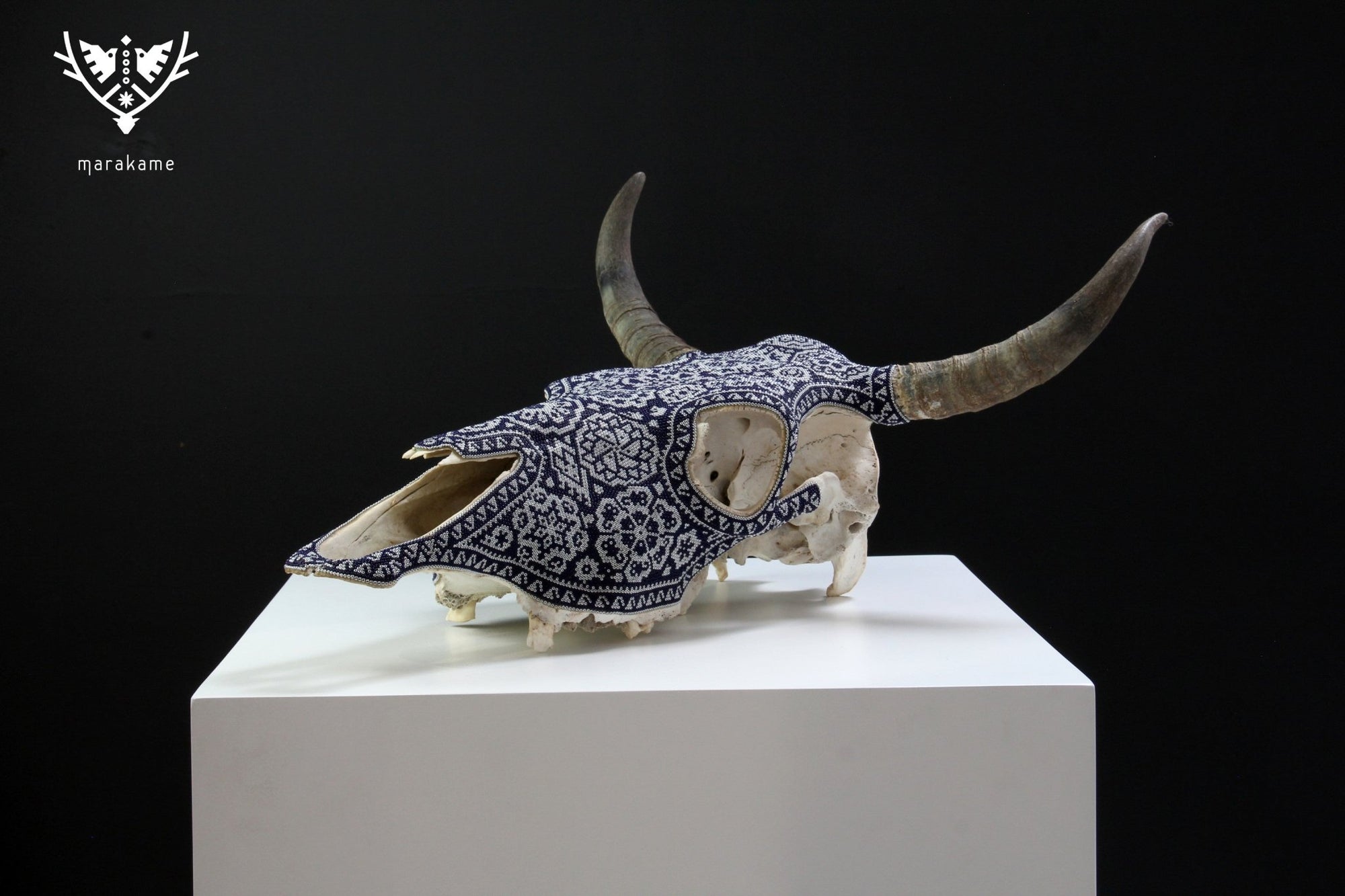 Cow Skull Huichol Art - Jícuri - Huichol Art - Marakame