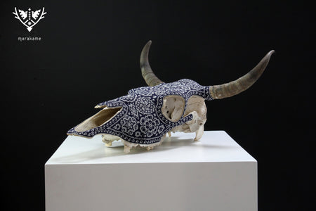 Cow Skull Huichol Art - Jícuri - Huichol Art - Marakame
