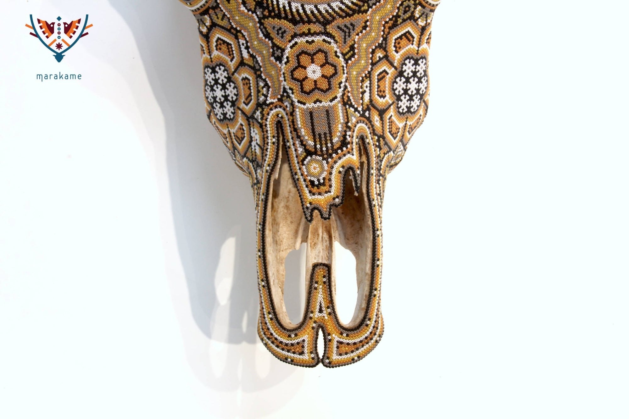 Cow Skull Huichol Art - Kauyumarie - Huichol Art - Marakame