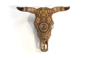 Kuhschädel Huichol Art - Kauyumarie - Huichol Art - Marakame