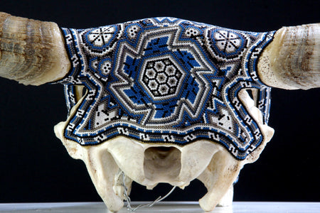 Cow Skull Huichol Art - maxa ewi I - Huichol Art - Marakame
