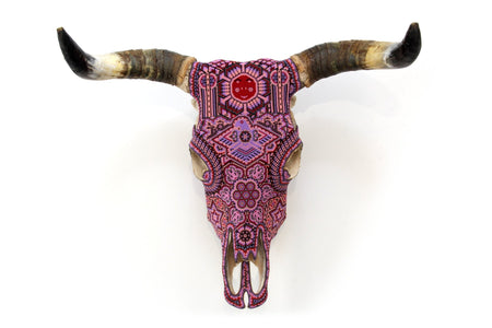 Kuhschädel Huichol Art - Maye Hikuri - Huichol Art - Marakame