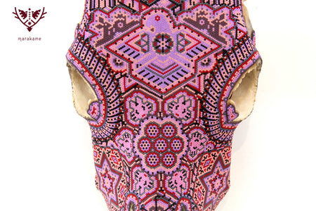 Kuhschädel Huichol Art - Maye Hikuri - Huichol Art - Marakame