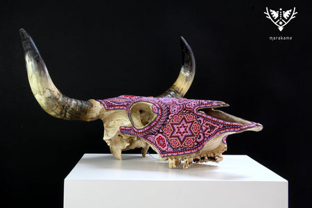 Kuhschädel Huichol Art - Maye Hikuri - Huichol Art - Marakame