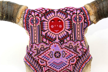 Kuhschädel Huichol Art - Maye Hikuri - Huichol Art - Marakame
