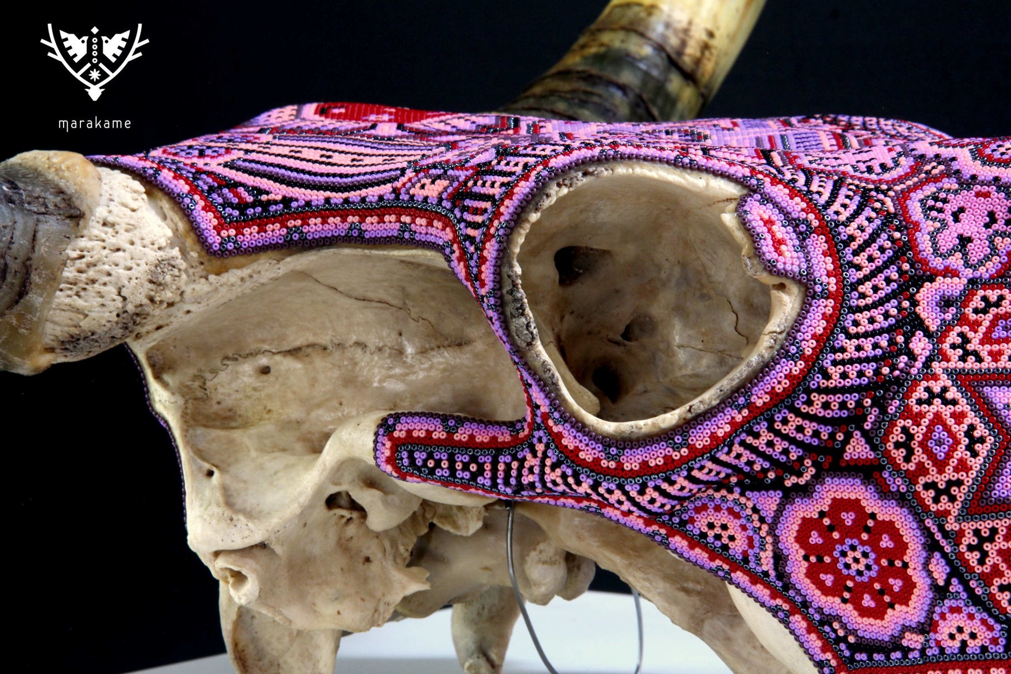 Kuhschädel Huichol Art - Maye Hikuri - Huichol Art - Marakame
