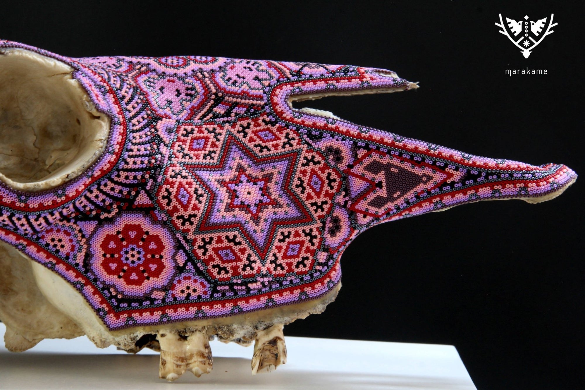 Kuhschädel Huichol Art - Maye Hikuri - Huichol Art - Marakame