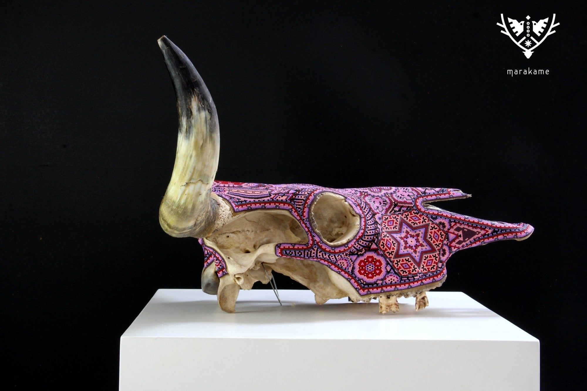 Kuhschädel Huichol Art - Maye Hikuri - Huichol Art - Marakame