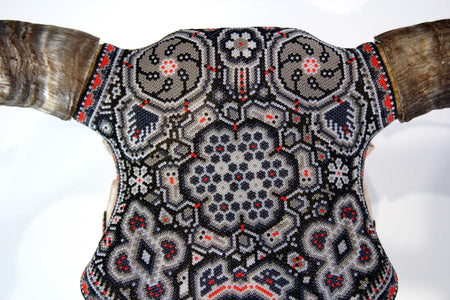 Cow Skull Huichol Art - Pariya - Huichol Art - Marakame