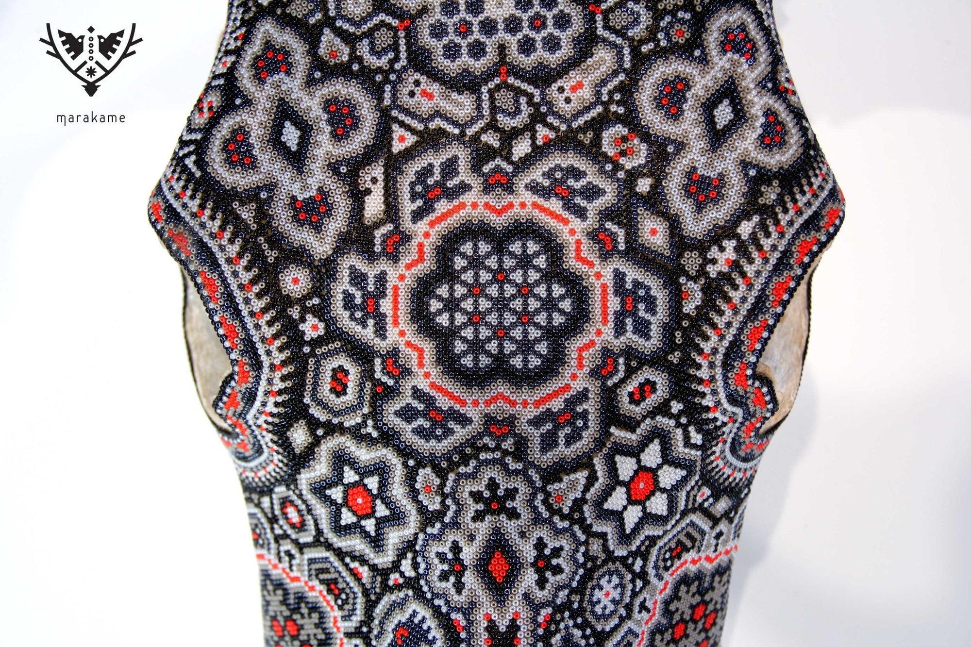 Cow Skull Huichol Art - Pariya - Huichol Art - Marakame