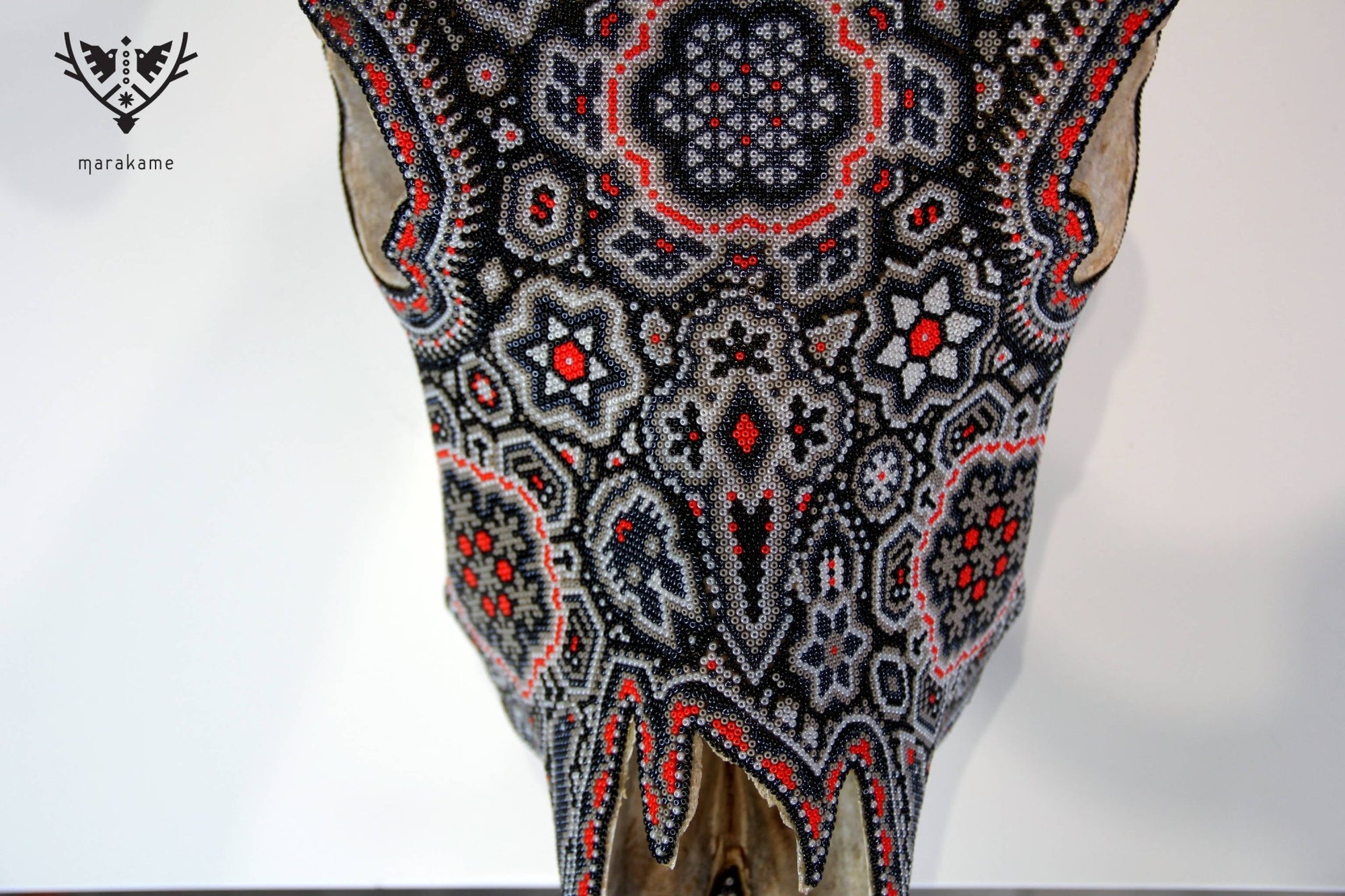 Cow Skull Huichol Art - Pariya - Huichol Art - Marakame