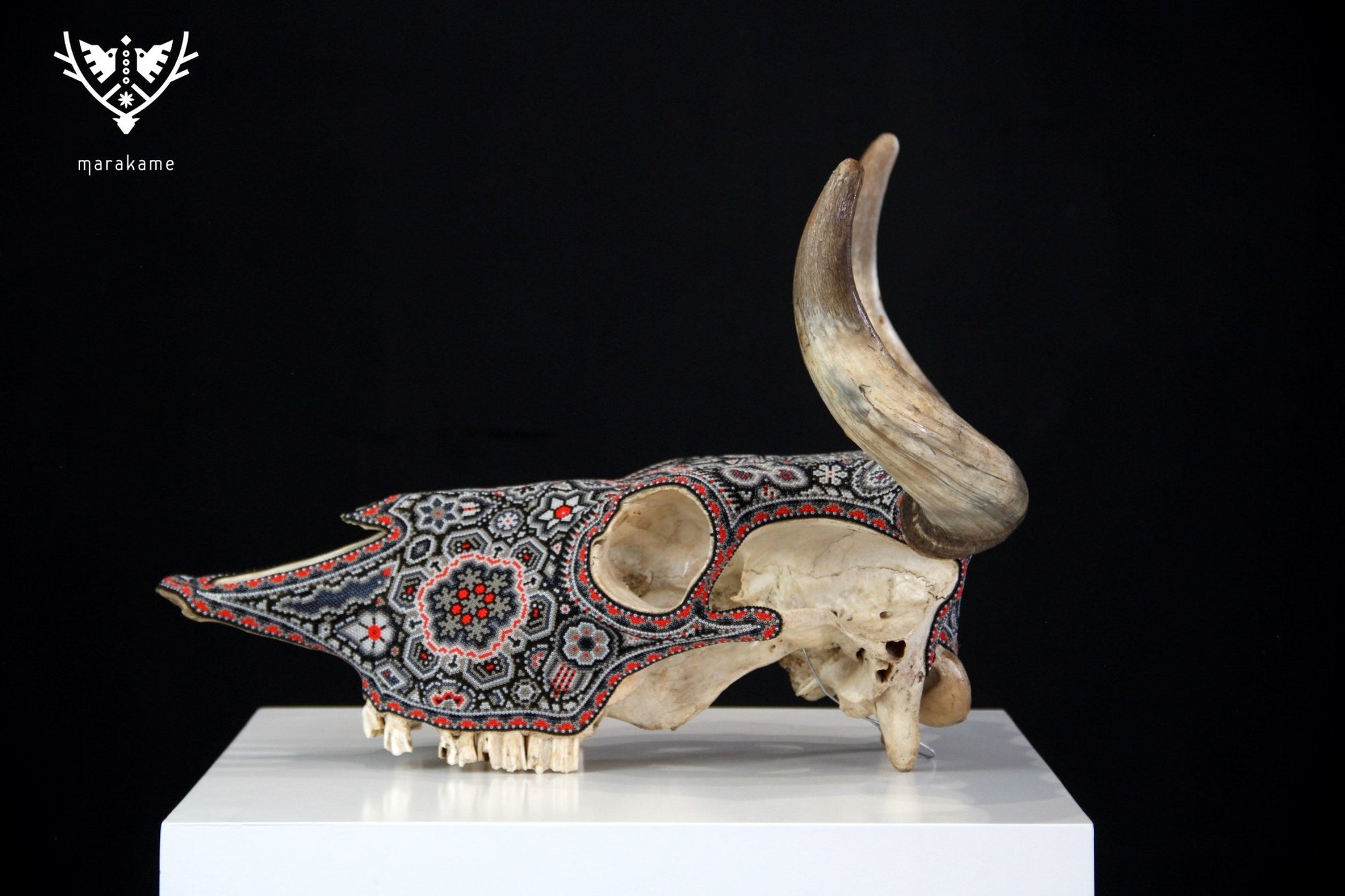 Cow Skull Huichol Art - Pariya - Huichol Art - Marakame