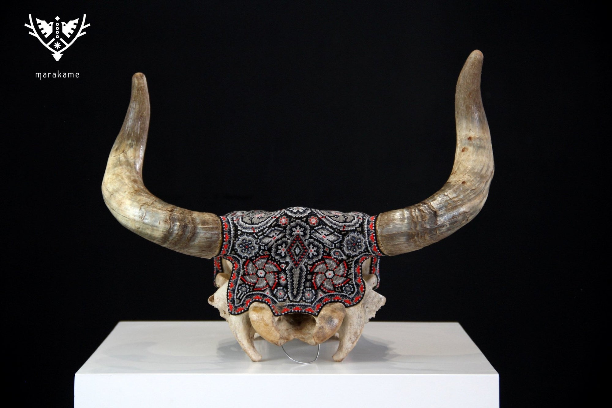 Cow Skull Huichol Art - Pariya - Huichol Art - Marakame