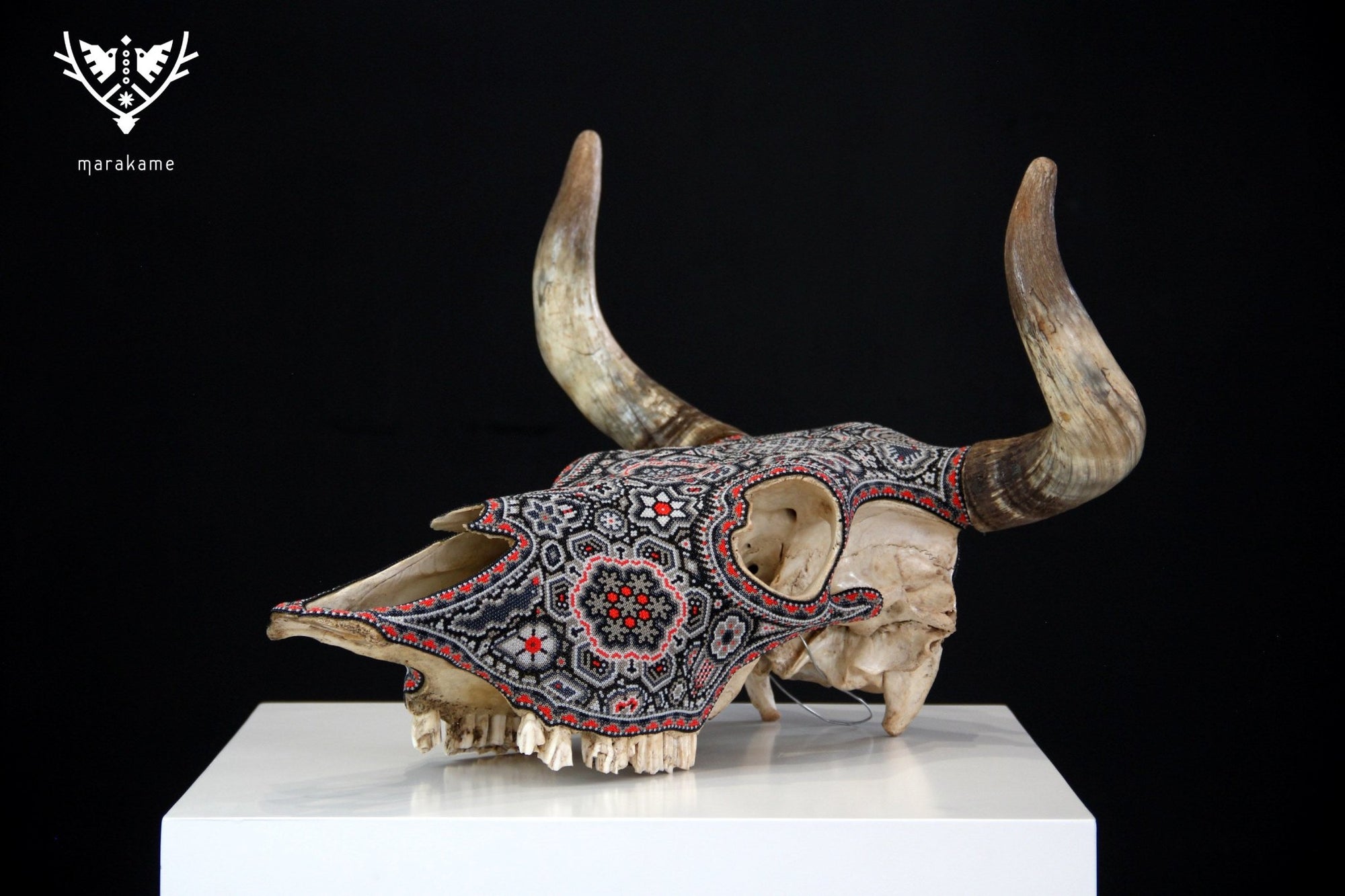 Cow Skull Huichol Art - Pariya - Huichol Art - Marakame