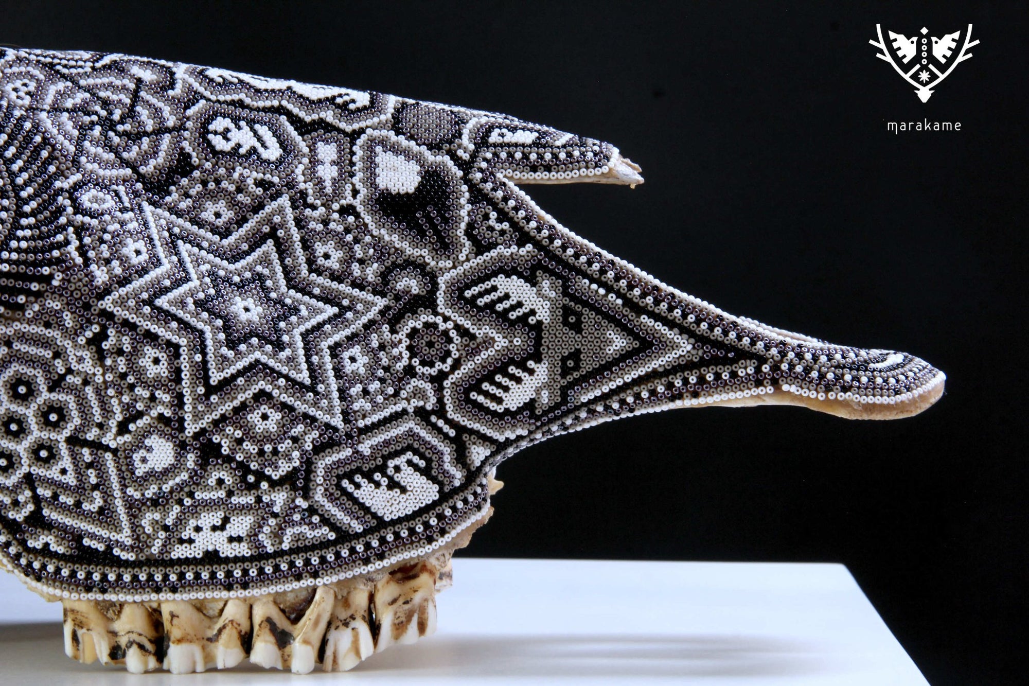 Cow Skull Huichol Art - Teká - Huichol Art - Marakame