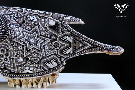 Cow Skull Huichol Art - Teká - Huichol Art - Marakame