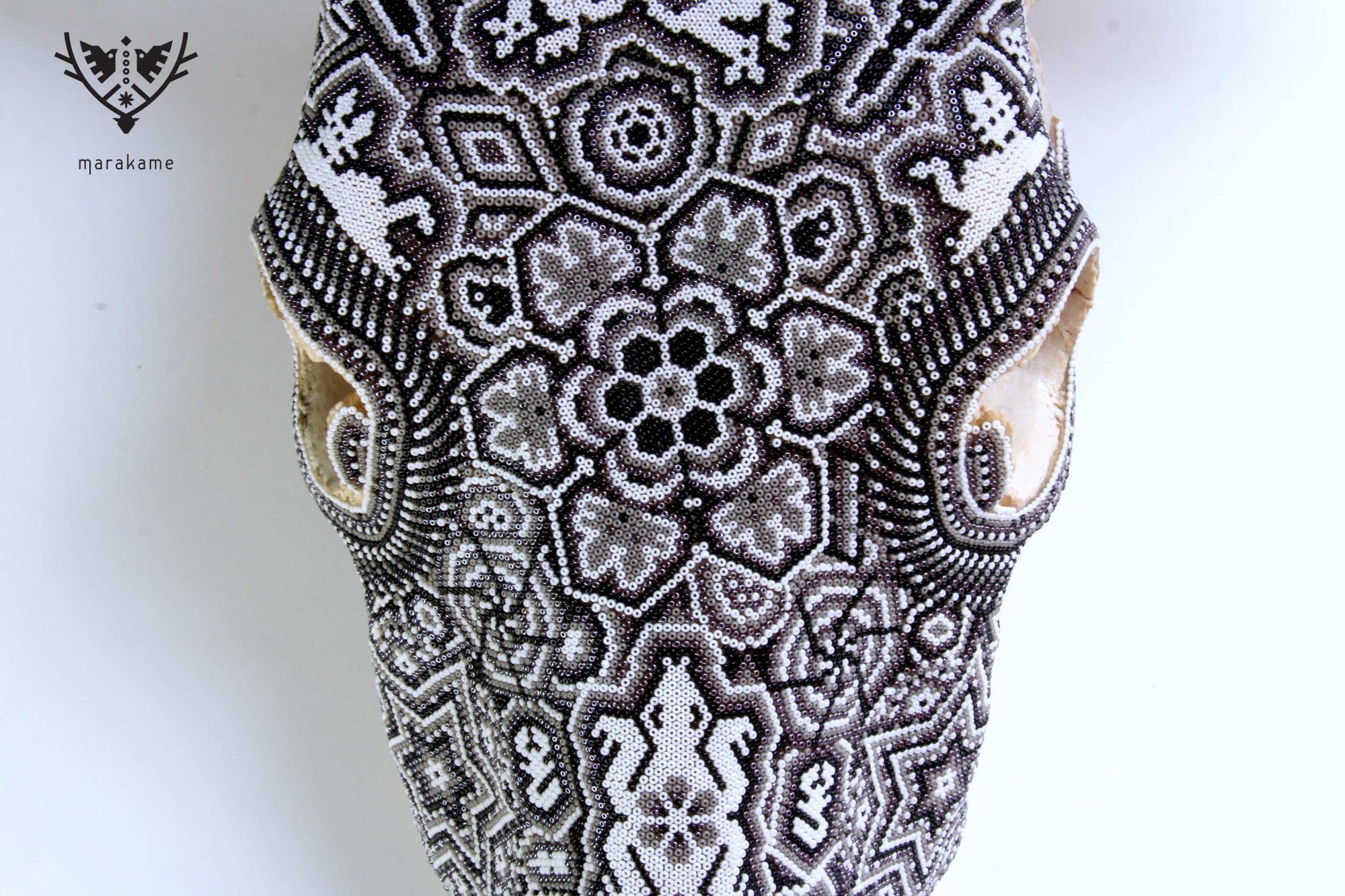 Cow Skull Huichol Art - Teká - Huichol Art - Marakame
