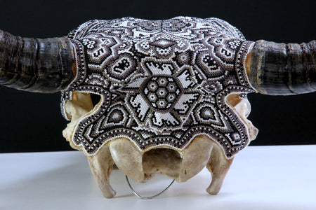 Cow Skull Huichol Art - Teká - Huichol Art - Marakame