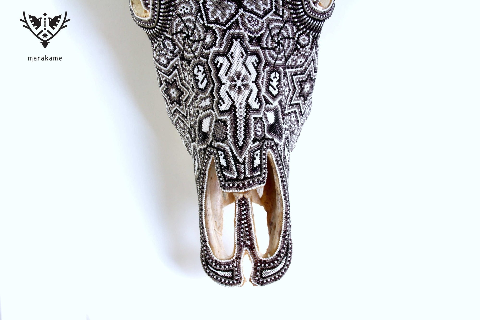 Cow Skull Huichol Art - Teká - Huichol Art - Marakame