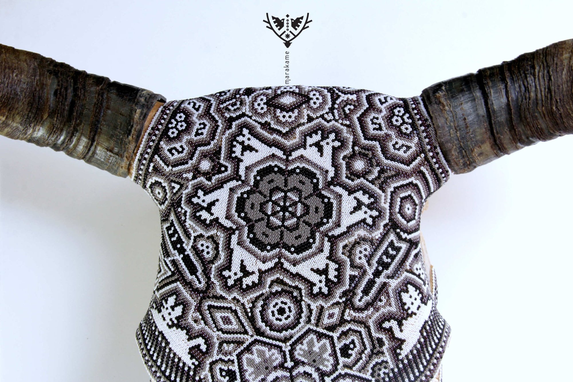 Cow Skull Huichol Art - Teká - Huichol Art - Marakame