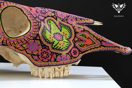 Kuhschädel Huichol Art - Tseriakame - Huichol Art - Marakame
