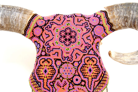 Kuhschädel Huichol Art - Tseriakame - Huichol Art - Marakame