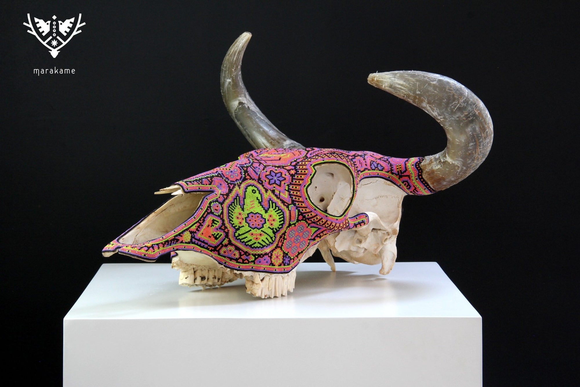 Kuhschädel Huichol Art - Tseriakame - Huichol Art - Marakame