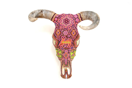 Kuhschädel Huichol Art - Tseriakame - Huichol Art - Marakame