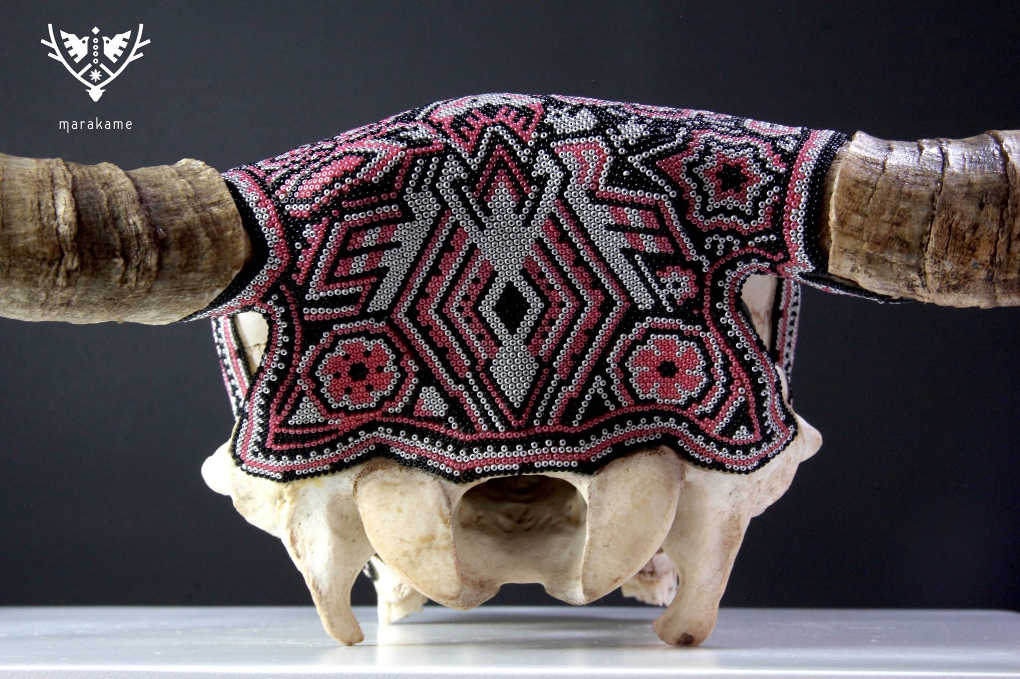 Cow Skull Huichol Art - Venaditos - Huichol Art - Marakame