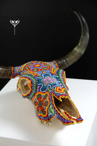 牛の頭蓋骨ウイチョルアート - Wa x+rikiya - ウイチョルアート - マラカメ