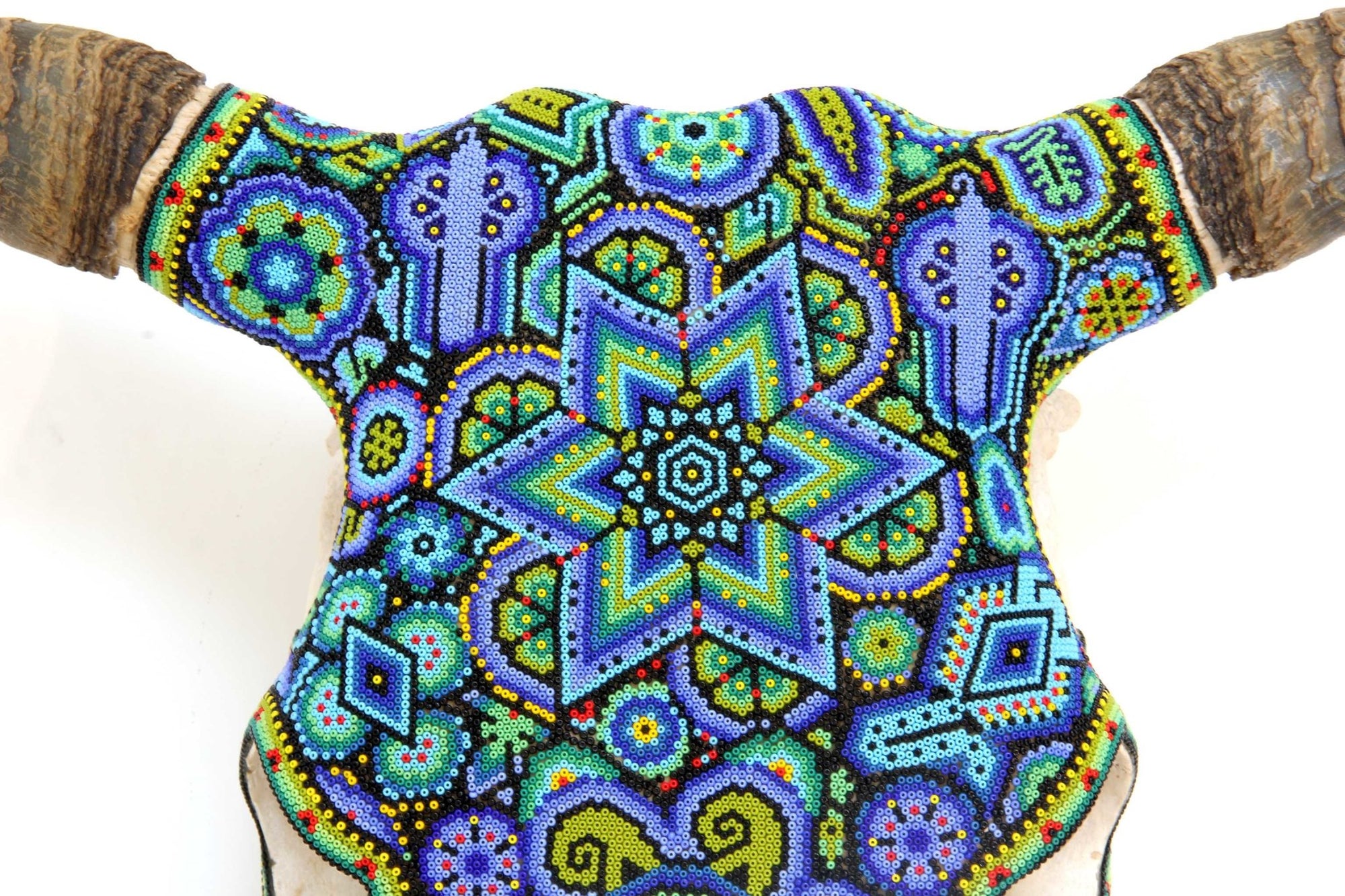 Cow Skull Huichol Art - Wexikia Hikuri - Huichol Art - Marakame