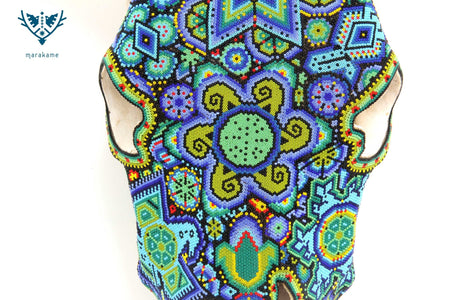 Cow Skull Huichol Art - Wexikia Hikuri - Huichol Art - Marakame