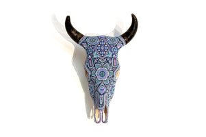 Teschio di mucca Huichol Art - Xurawe II - Huichol Art - Marakame