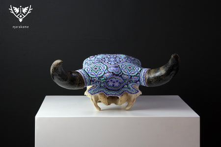 Cow Skull Huichol Art - Xurawe II - Huichol Art - Marakame