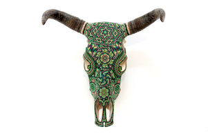 牛の頭蓋骨 ウイチョル族の芸術 - xurawe tuutú - ウイチョル族の芸術 - マラカメ