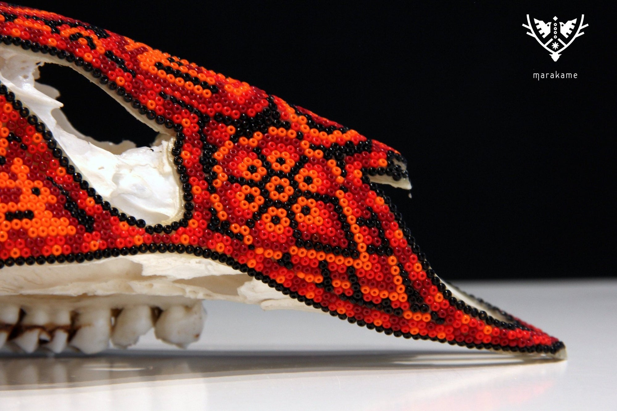 Huichol-Hirschschädel - Ciyé - Huichol-Kunst - Marakame