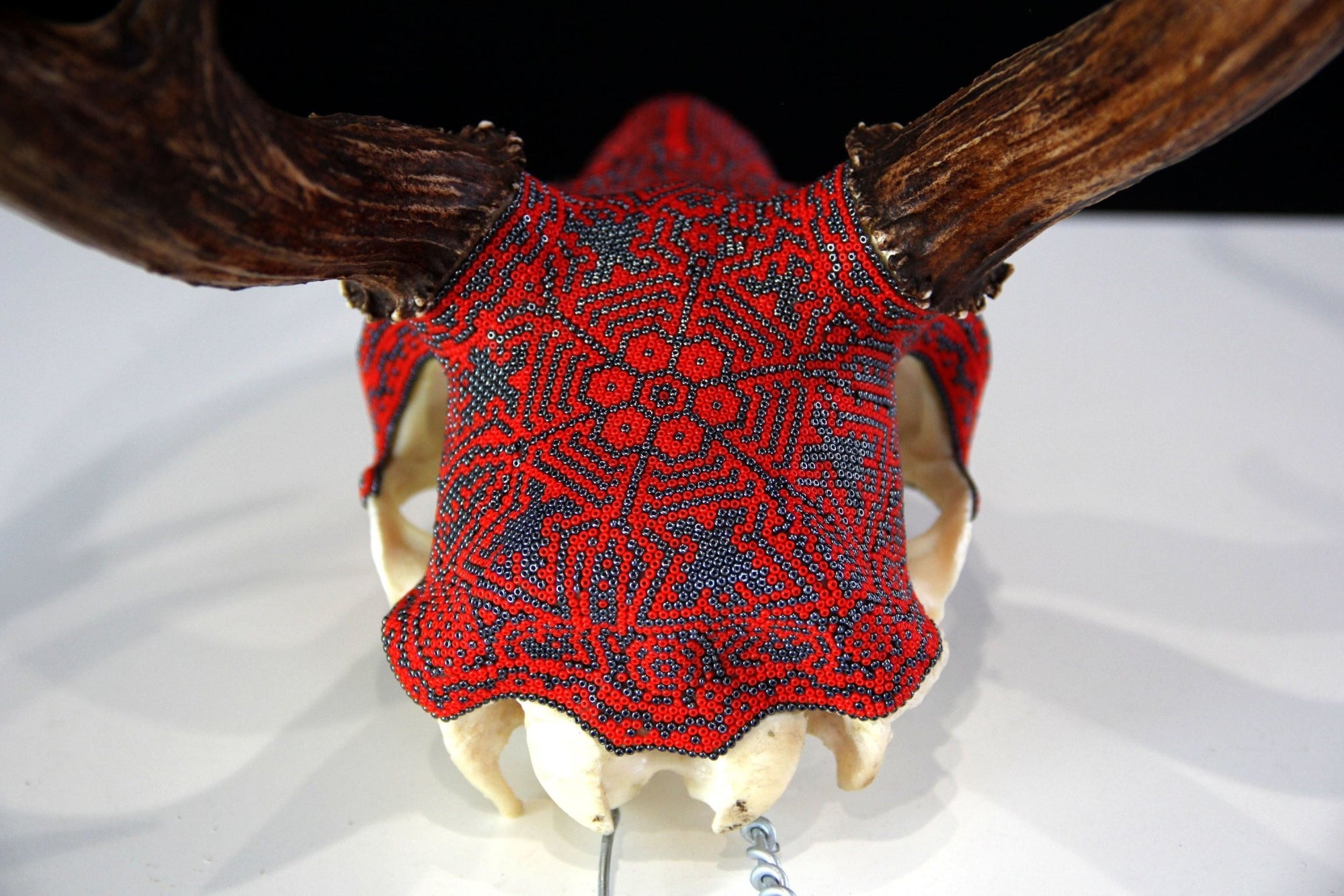Cráneo de Venado Huichol - Xawe Tatewari - Arte Huichol - Marakame